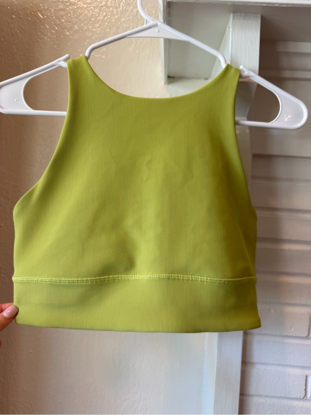 lululemon athletica High-Neck Sport Bra in Lime Size 10